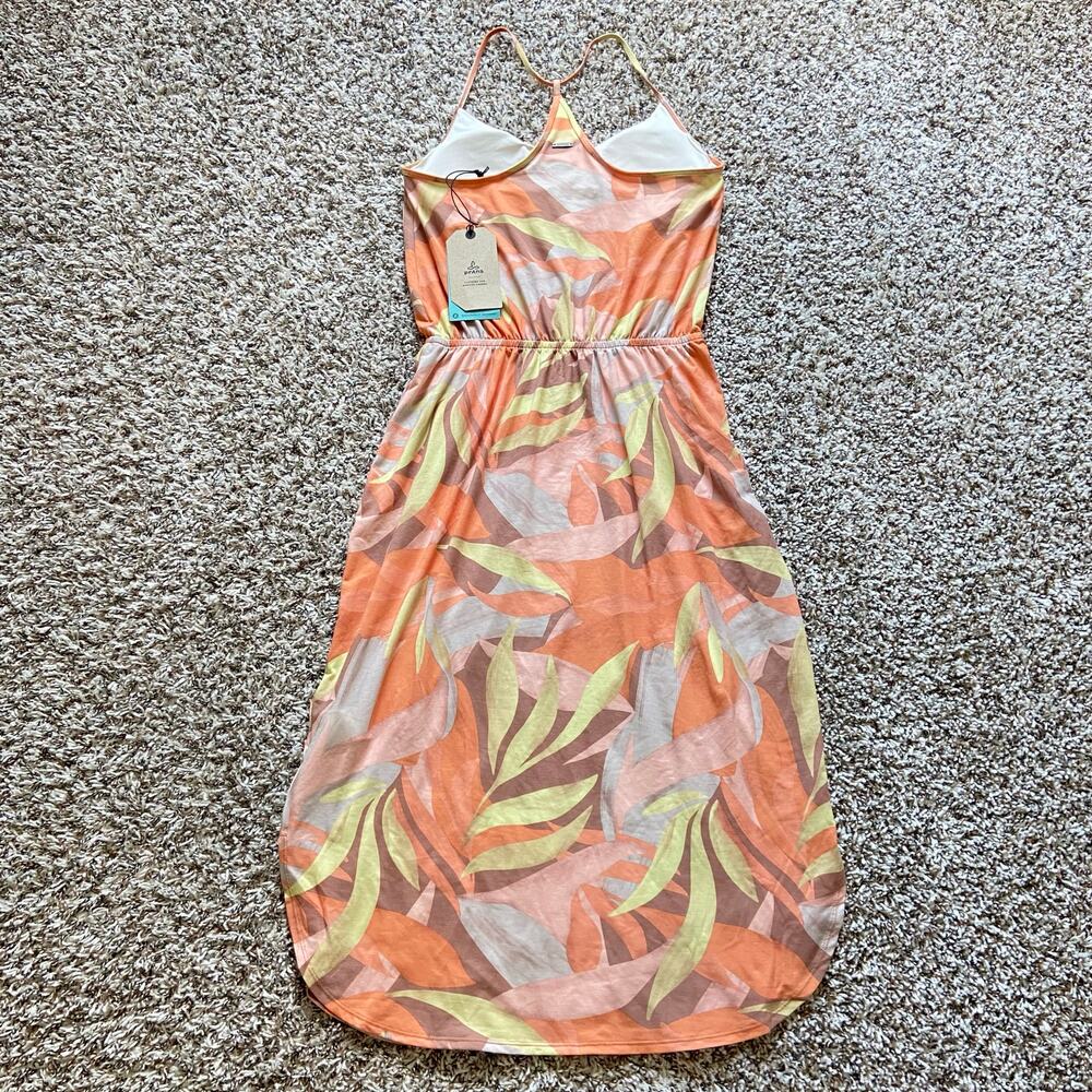 Prana Ayla Dress Womens S Solstice Tropics Relaxed V-Neck Racerback Floral Print - Picture 4 of 9